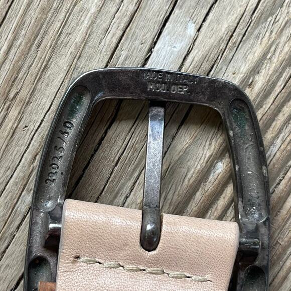 Velez Women's Cream Leather Beaded Western Style Belt Size M - Picture 6 of 8